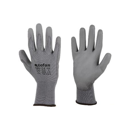 BLISTER G. 100%  POLIEST. IMPREG. PU GRIS T-8   CAJA 12 UNID.