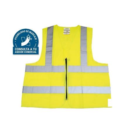 CHALECO AMARILLO CON CREMALLERA T-XL