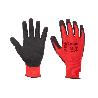 GUANTE IMPREGNADO SANDY COATED ROJO/NEGRO TALLA 9   CAJA 12 UNID.