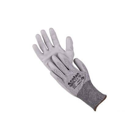 GUANTE ANTICORTE IMPREGNADO PU GRIS T-9   CAJA 12 UNID.