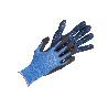 GUANTE IMPREGNADO CON PUNTOS AZULES DE NITRILO TALLA 6 VENTA UNITARIA