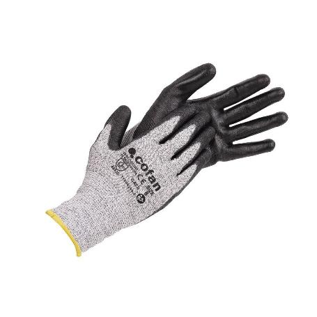 GUANTE ANTICORTE ULTRA LIGERO IMPREGNADO PU NEGRO T-9 VENTA UNITARIA