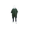 PONCHO DE AGUA VERDE PVC/POLIESTER TALLA ÚNICA