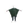 PONCHO DE AGUA VERDE PVC/POLIESTER TALLA ÚNICA