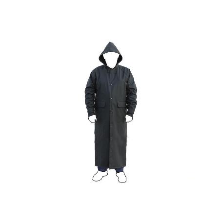ABRIGO LARGO DE LLUVIA VERDE PU/PVC TALLA M