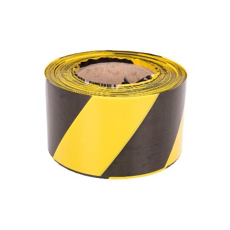 CINTA BALIZAM. AMARILLA/NEGRA 80MM X 200MTS