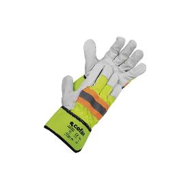GUANTE VACUNO AMERICANO AMARILLO FLÚOR TALLA 11   CAJA 12 UNID.