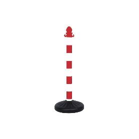 POSTE Y BASE PARA CADENA (ROJO/BLANCO) 1M