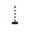 POSTE Y BASE PARA CADENA (ROJO/BLANCO) 1M