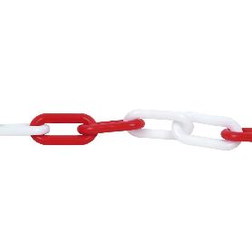 CADENA DE PLÁSTICO 8MM 30 MTS (ROJO/BLANCO)