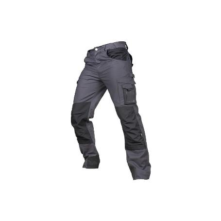 PANTALÓN DE TRABAJO HEIMDALL ELASTANO 280 G/M2 GRIS OSCURO CON DETALLES NEGROS TALLA 52