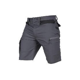 BERMUDAS DE TRABAJO FRIGG ELASTANO 215 G/M2 GRIS OSCURO CON DETALLES NEGROS TALLA 64