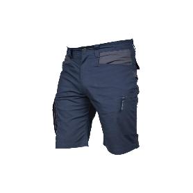 BERMUDAS DE TRABAJO TYR ELASTANO 215 G/M2 AZUL MARINO CON DETALLES GRISES TALLA 64