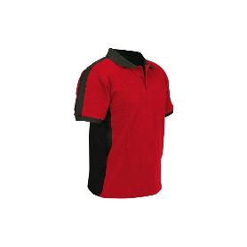 POLO HELA ELASTANO 210 G/M2 ROJO OSCURO-NEGRO TALLA XXL