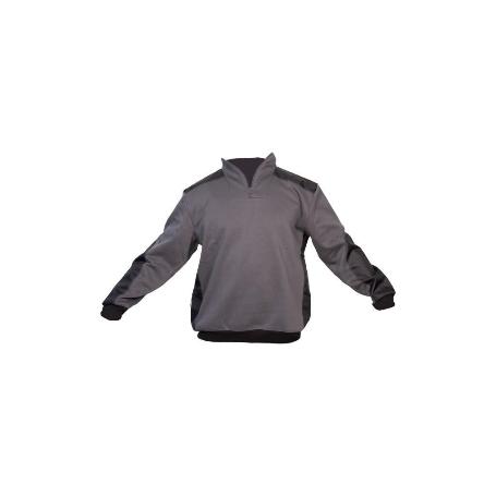 SUDADERA RANGER CUELLO CREMALLERA 280GMS GRIS-NEGRO T-XXL