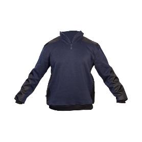 SUDADERA RANGER CUELLO CREMALLERA 280GMS AZUL-NEGRO T-L