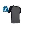 CAMISETA TRANSPIRABLE MODELO PILOTE GRIS-NEGRA 160 G/M2 TALLA-S