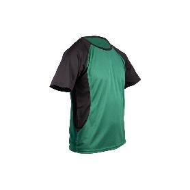 CAMISETA TRANSPIRABLE MODELO PILOTE VERDE-NEGRA 160 G/M2 TALLA-XXL
