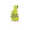 CHAQUETA DE LLUVIA DE ALTA VISIBILIDAD MODELO PÓLUX AMARILLA TALLA L