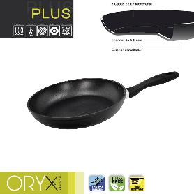 ORYX SARTÉN ALUMINIO ANTIADHERENTE PLUS, FORJADA, APTA INDUCCIÓN, LIBRE PFOA, DIÁMETRO 26 CM, ESPESOR 5 MM.