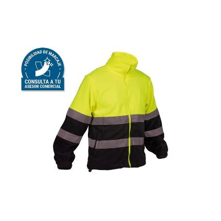FORRO POLAR DE ALTA VISIBILIDAD MODELO ALTAIR AMARILLO Y AZUL TALLA XXL