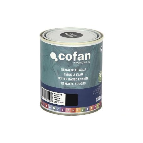 ESMALTE AL AGUA (750 ML) NEGRO MATE