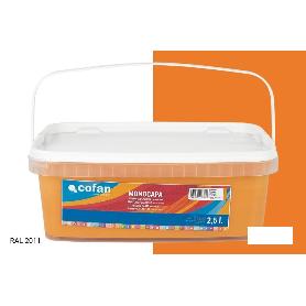 PINTURA PLÁSTICA MONOCAPA NARANJA (2,5 LT