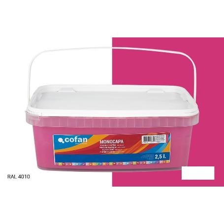 PINTURA PLÁSTICA MONOCAPA MAGENTA SUAVE (2,5 LT)