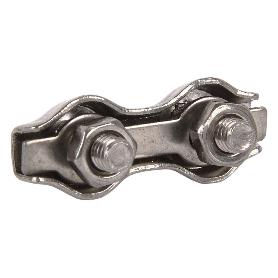 SUJETACABLES PLANOS DOBLES INOX. M-3 VENTA UNITARIA
