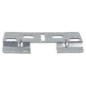 PLACA COLGADOR DOBLE 130 MM CON HUECO 42 MM   CAJA 50 UNID.