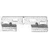 PLACA COLGADOR DOBLE 130 MM CON HUECO 42 MM VENTA UNITARIA