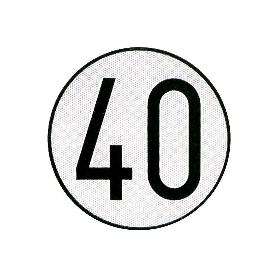 PLACA DE VELOCIDAD HOMOLOGADA 40