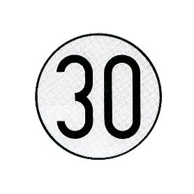 PLACA DE VELOCIDAD HOMOLOGADA 30