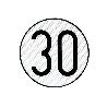 PLACA DE VELOCIDAD HOMOLOGADA 30