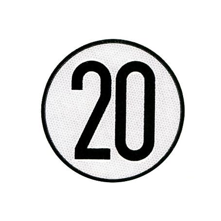 PLACA DE VELOCIDAD HOMOLOGADA 20
