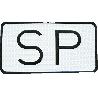 PLACA SP V-9 SERVICIO PÚBLICO 225X120 MM