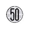 PLACA DE VELOCIDAD HOMOLOGADA 50