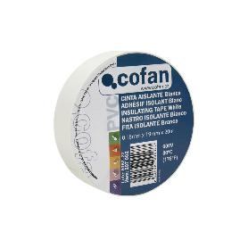 CINTA AISLANTE 180 MICRAS BLANCA 19MMX20 METROS VENTA UNITARIA
