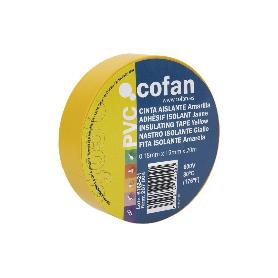 CINTA AISLANTE 180 MICRAS AMARILLA 19MMX20 METROS   CAJA 10 UNID.