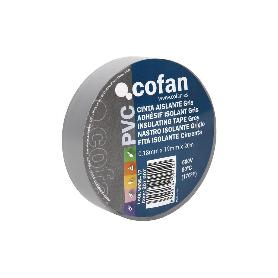 CINTA AISLANTE 180 MICRAS GRIS 19MMX20 METROS VENTA UNITARIA