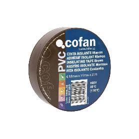 CINTA AISLANTE 180 MICRAS MARRON 19MMX20 METROS   CAJA 10 UNID.