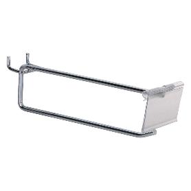 GANCHO SIMPLE CON ETIQUETERO 300 X 6 MM