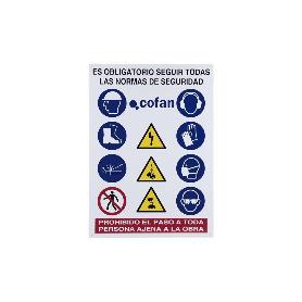 CARTEL DE OBRA EN GLASSPACK 500X700MM