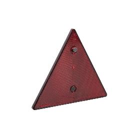 CATADIÓPTRICO TRIANGULAR ROJO 155 X 137 MM CON AGUJERO Y TORNILLOS
