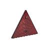 CATADIÓPTRICO TRIANGULAR ROJO 155 X 137 MM CON AGUJERO Y TORNILLOS