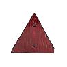 CATADIÓPTRICO TRIANGULAR ROJO 155 X 137 MM CON AGUJERO Y TORNILLOS