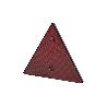 CATADIÓPTRICO TRIANGULAR ROJO 155 X 137 MM CON AGUJERO Y TORNILLOS