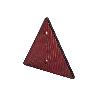 CATADIÓPTRICO TRIANGULAR ROJO 155 X 137 MM CON AGUJERO Y SIN TORNILLOS
