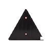 CATADIÓPTRICO TRIANGULAR ROJO 155 X 137 MM CON AGUJERO Y SIN TORNILLOS