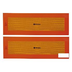 PACK DE 2 UDS. PLACA ADHESIVA V-6 PARA VEHÍCULO LARGO 565 X 195 MM